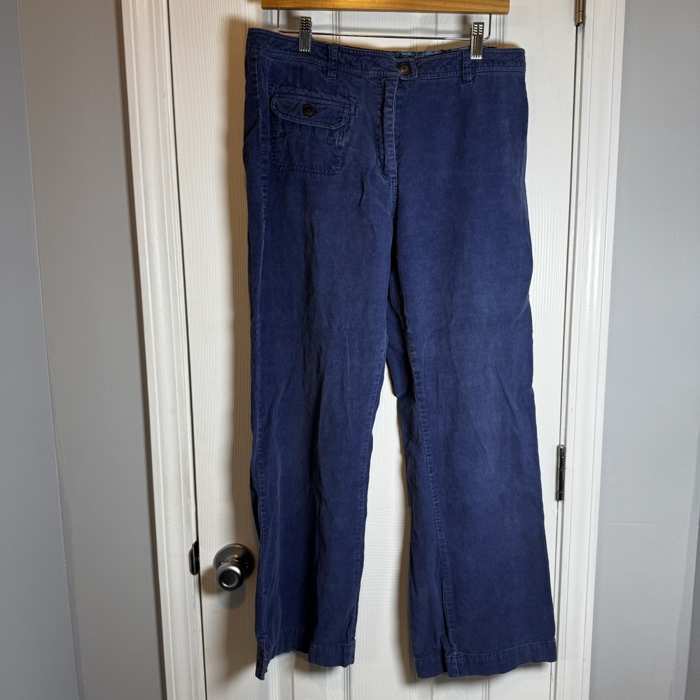 Vintage LL Bean Corduroy Pants Women's Size 14 Regular Blue Bootcut